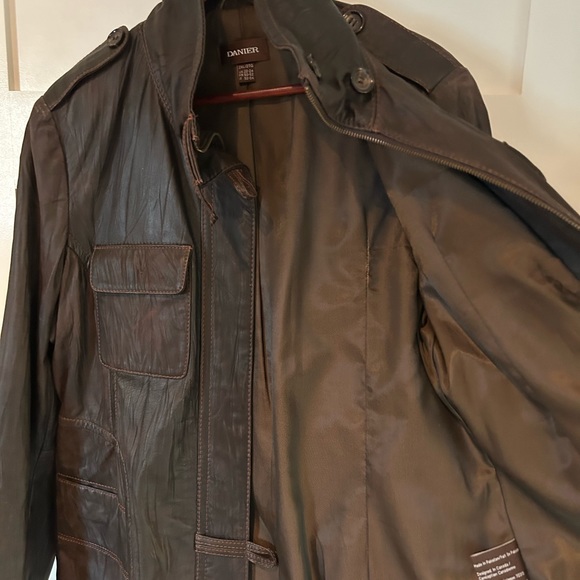 Brown leather jacket - Picture 4 of 4